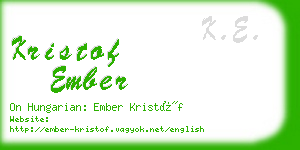 kristof ember business card